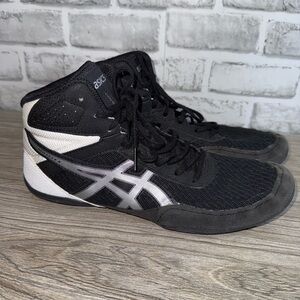 ASICS Matflex 6 WRESTLING Shoes Black Silver & White Mens 10.5 (43.5)